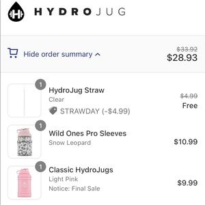 Hydro jug & accessories